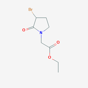 molecular formula C8H12BrNO3 B3148929 Ethyl 2-(3-bromo-2-oxopyrrolidin-1-yl)acetate CAS No. 66134-97-2