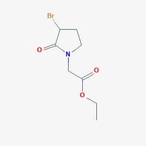 1-Pyrrolidineacetic acid, 3-bromo-2-oxo-, ethyl ester