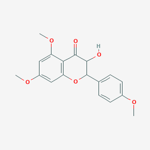 molecular formula C18H18O6 B031490 3-Hydroxy-4',5,7-trimethoxyflavanone CAS No. 76792-94-4