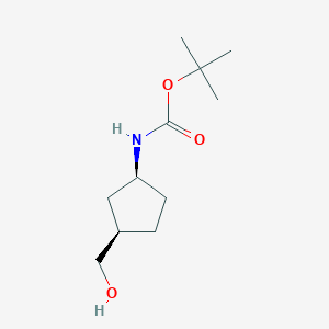 molecular formula C11H21NO3 B3149040 tert-butyl N-[(1S,3R)-3-(hydroxymethyl)cyclopentyl]carbamate CAS No. 664341-72-4
