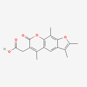 molecular formula C17H16O5 B3149048 2-{2,3,5,9-tetramethyl-7-oxo-7H-furo[3,2-g]chromen-6-yl}acetic acid CAS No. 664366-08-9