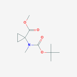 molecular formula C11H19NO4 B3149056 Methyl 1-[methyl-[(2-methylpropan-2-yl)oxycarbonyl]amino]cyclopropane-1-carboxylate CAS No. 66494-27-7