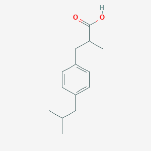 molecular formula C14H20O2 B3149150 2-Methyl-3-[4-(2-methylpropyl)phenyl]propanoic acid CAS No. 66735-05-5