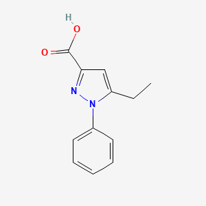 molecular formula C12H12N2O2 B3149157 5-ethyl-1-phenyl-1H-pyrazole-3-carboxylic acid CAS No. 66736-96-7
