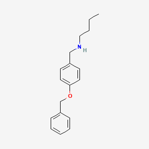 molecular formula C18H23NO B3149167 {[4-(Benzyloxy)phenyl]methyl}(butyl)amine CAS No. 66741-82-0