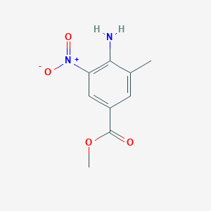 molecular formula C9H10N2O4 B3149200 Methyl 4-amino-3-methyl-5-nitrobenzoate CAS No. 668276-44-6