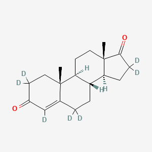 molecular formula C19H26O2 B3149333 (8R,9S,10R,13S,14S)-2,2,4,6,6,16,16-heptadeuterio-10,13-dimethyl-1,7,8,9,11,12,14,15-octahydrocyclopenta[a]phenanthrene-3,17-dione CAS No. 67034-85-9