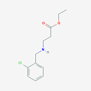 molecular formula C12H16ClNO2 B3149342 Ethyl 3-[(2-chlorobenzyl)amino]propanoate CAS No. 67044-01-3