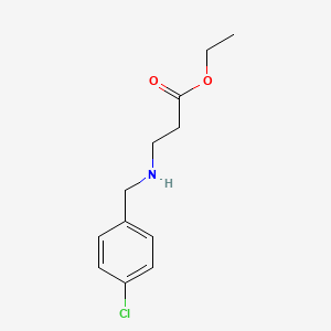 molecular formula C12H16ClNO2 B3149348 Ethyl 3-{[(4-chlorophenyl)methyl]amino}propanoate CAS No. 67044-03-5