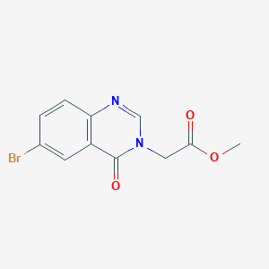 molecular formula C11H9BrN2O3 B3149554 methyl 2-(6-bromo-4-oxoquinazolin-3(4H)-yl)acetate CAS No. 67305-45-7