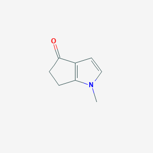 molecular formula C8H9NO B3149783 1-Methyl-1h,4h,5h,6h-cyclopenta[b]pyrrol-4-one CAS No. 67838-94-2