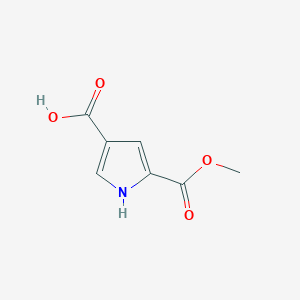 molecular formula C7H7NO4 B3149788 5-(methoxycarbonyl)-1H-pyrrole-3-carboxylic acid CAS No. 67858-48-4