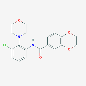molecular formula C19H19ClN2O4 B314979 N-[3-chloro-2-(4-morpholinyl)phenyl]-2,3-dihydro-1,4-benzodioxine-6-carboxamide 