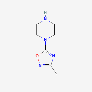 molecular formula C7H12N4O B3149792 3-Methyl-5-(piperazin-1-yl)-1,2,4-oxadiazole CAS No. 67869-92-5