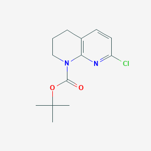 molecular formula C13H17ClN2O2 B3149808 tert-butyl 7-chloro-3,4-dihydro-1,8-naphthyridine-1(2H)-carboxylate CAS No. 679392-23-5