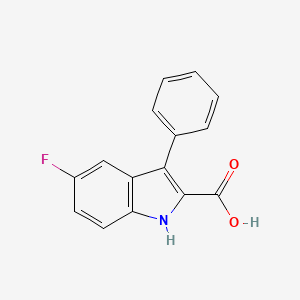 molecular formula C15H10FNO2 B3149816 5-Fluoro-3-phenyl-1H-indole-2-carboxylic acid CAS No. 67960-34-3