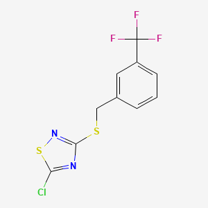 5-Chloro-3-({[3-(trifluoromethyl)phenyl]methyl}sulfanyl)-1,2,4-thiadiazole