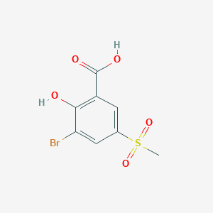 3-Bromo-2-hydroxy-5-methylsulfonylbenzoic acid