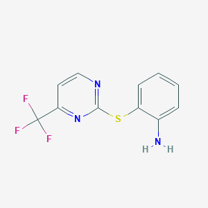 2-{[4-(Trifluoromethyl)pyrimidin-2-YL]thio}aniline