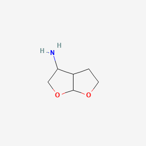 molecular formula C6H11NO2 B3149945 Hexahydrofuro[2,3-b]furan-3-amine CAS No. 681463-05-8