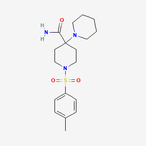 B3149997 1-[(4-Methylphenyl)sulfonyl]4-(1-piperidino)piperidine-4-carboxamide CAS No. 681850-23-7