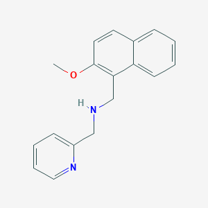 molecular formula C18H18N2O B315005 N-[(2-methoxy-1-naphthyl)methyl]-N-(2-pyridinylmethyl)amine 