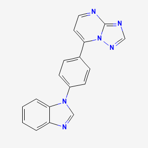 7-[4-(1H-1,3-benzimidazol-1-yl)phenyl][1,2,4]triazolo[1,5-a]pyrimidine