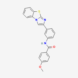 N-(3-imidazo[2,1-b][1,3]benzothiazol-2-ylphenyl)-4-methoxybenzenecarboxamide