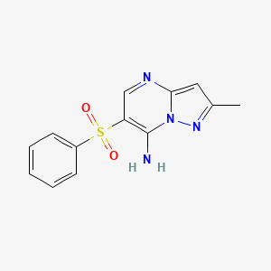 2-Methyl-6-(phenylsulfonyl)pyrazolo[1,5-a]pyrimidin-7-amine