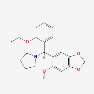6-[(2-Ethoxyphenyl)(1-pyrrolidinyl)methyl]-1,3-benzodioxol-5-ol