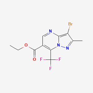 Ethyl 3-bromo-2-methyl-7-(trifluoromethyl)pyrazolo[1,5-a]pyrimidine-6-carboxylate