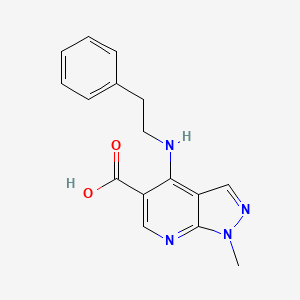 1-methyl-4-(phenethylamino)-1H-pyrazolo[3,4-b]pyridine-5-carboxylic acid