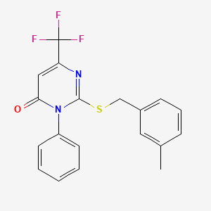 2-[(3-methylbenzyl)sulfanyl]-3-phenyl-6-(trifluoromethyl)-4(3H)-pyrimidinone