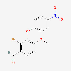 2-Bromo-4-methoxy-3-(4-nitrophenoxy)benzaldehyde