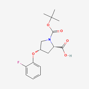 (2S,4S)-1-(Tert-butoxycarbonyl)-4-(2-fluoro-phenoxy)-2-pyrrolidinecarboxylic acid