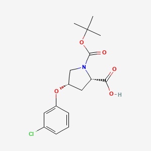(2S,4S)-1-(Tert-butoxycarbonyl)-4-(3-chloro-phenoxy)-2-pyrrolidinecarboxylic acid