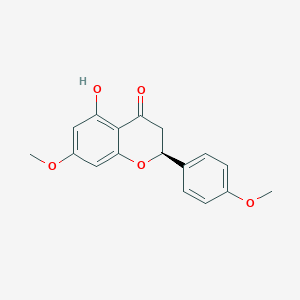 molecular formula C17H16O5 B031505 (S)-5-羟基-7-甲氧基-2-(4-甲氧基苯基)香豆素-4-酮 CAS No. 29424-96-2