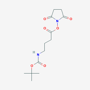 molecular formula C13H20N2O6 B3150529 Butanoic acid, 4-[[(1,1-dimethylethoxy)carbonyl]amino]-, 2,5-dioxo-1-pyrrolidinyl ester CAS No. 69038-04-6