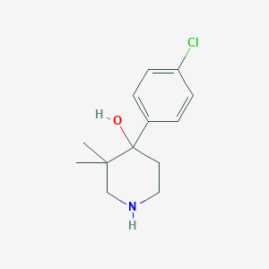 molecular formula C13H18ClNO B3150556 4-(4-Chlorophenyl)-3,3-dimethylpiperidin-4-ol CAS No. 690660-21-0