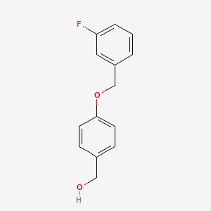 molecular formula C14H13FO2 B3150565 (4-((3-Fluorobenzyl)oxy)phenyl)methanol CAS No. 690969-16-5