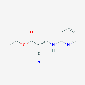 molecular formula C11H11N3O2 B3150756 Ethyl 2-cyano-3-(2-pyridylamino)acrylate CAS No. 69372-23-2