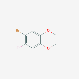 molecular formula C8H6BrFO2 B3150782 6-Bromo-7-fluoro-2,3-dihydrobenzo[1,4]dioxine CAS No. 69464-29-5