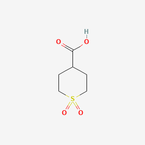 molecular formula C6H10O4S B3150796 1,1-dioxothiane-4-carboxylic acid CAS No. 69496-87-3