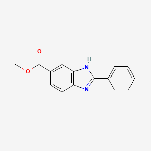 molecular formula C15H12N2O2 B3150813 METHYL 2-PHENYL-3H-1,3-BENZODIAZOLE-5-CARBOXYLATE CAS No. 69570-97-4