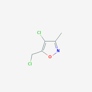 molecular formula C5H5Cl2NO B3150853 4-CHLORO-5-(CHLOROMETHYL)-3-METHYL-1,2-OXAZOLE CAS No. 69711-41-7