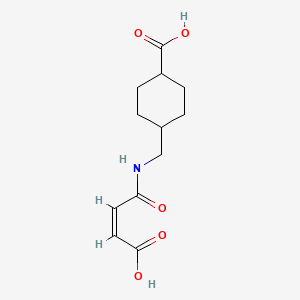molecular formula C12H17NO5 B3150938 Cyclohexanecarboxylic acid, 4-[[[(2Z)-3-carboxy-1-oxo-2-propen-1-yl]amino]methyl]-, trans- CAS No. 69907-68-2