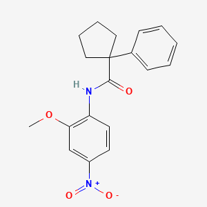 molecular formula C19H20N2O4 B3150998 N-(2-methoxy-4-nitrophenyl)-1-phenylcyclopentane-1-carboxamide CAS No. 700856-39-9
