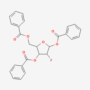 molecular formula C26H21FO7 B3151187 (3,5-Dibenzoyloxy-4-fluorooxolan-2-yl)methyl benzoate CAS No. 704916-12-1
