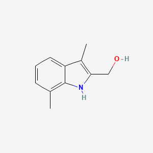 molecular formula C11H13NO B3151221 (3,7-dimethyl-1H-indol-2-yl)methanol CAS No. 706788-99-0
