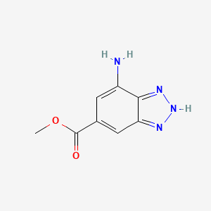 molecular formula C8H8N4O2 B3151228 Methyl 7-amino-1H-benzo[d][1,2,3]triazole-5-carboxylate CAS No. 706793-18-2